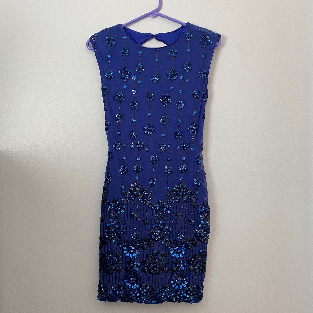 Sequin Blue Mini Dress
